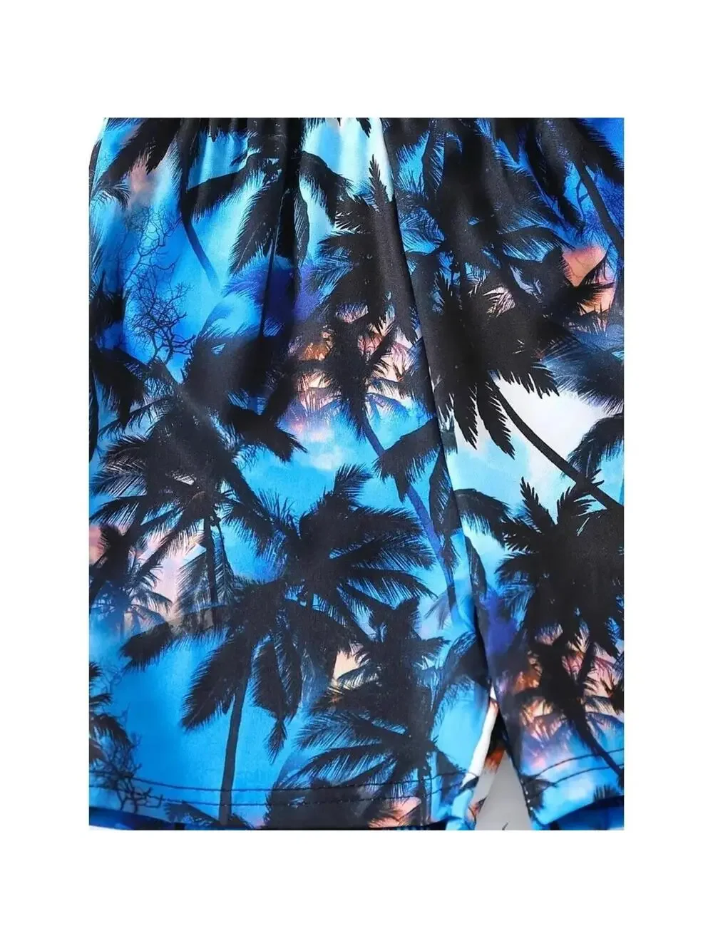 Mens Swim Trunks Casual Trendy Hawaiian Style Palm Tree Shorts For Summer New
